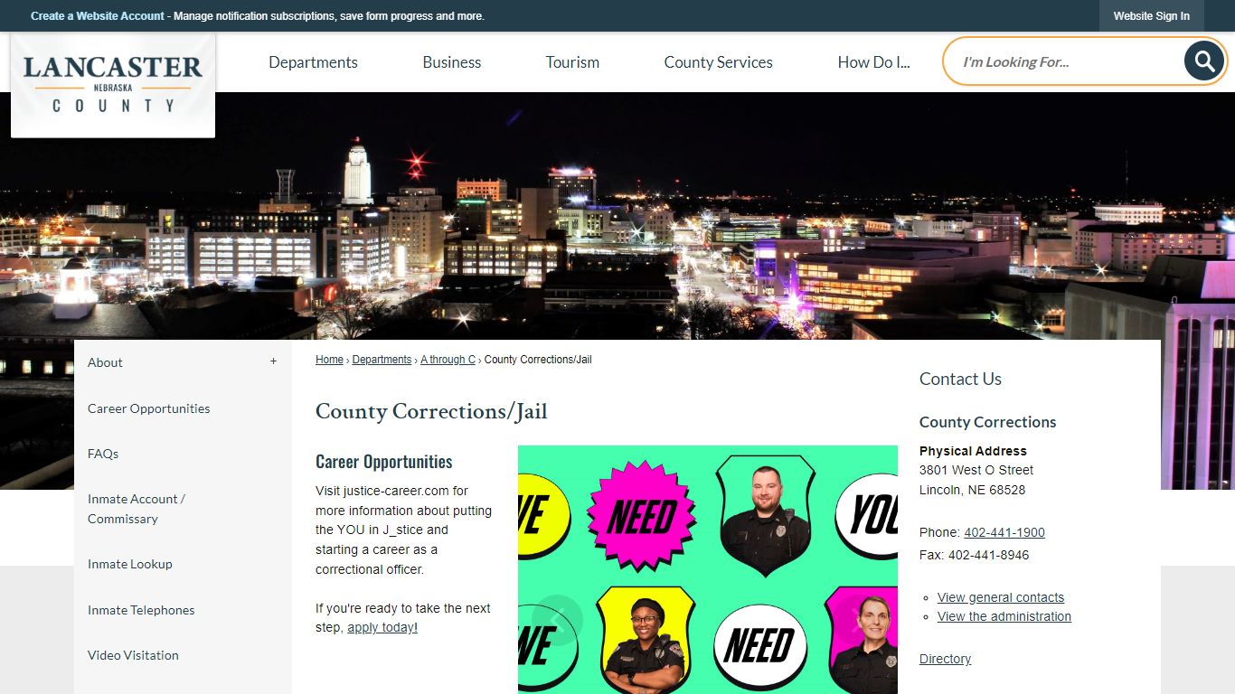 County Corrections/Jail | Lancaster County, NE